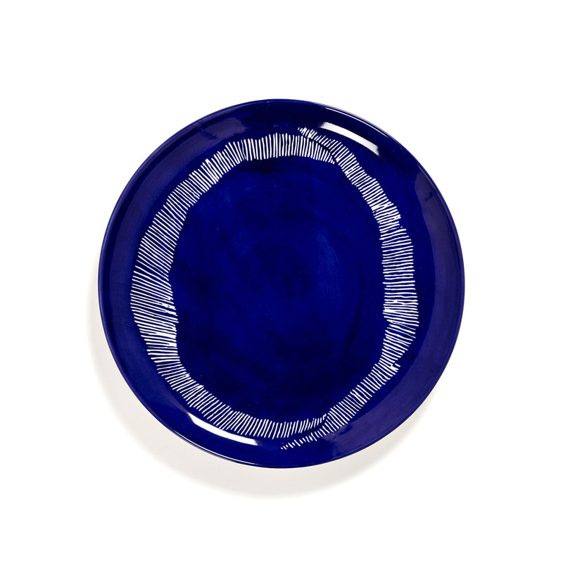 Lapis Lazuli Plate with White Stripes - M