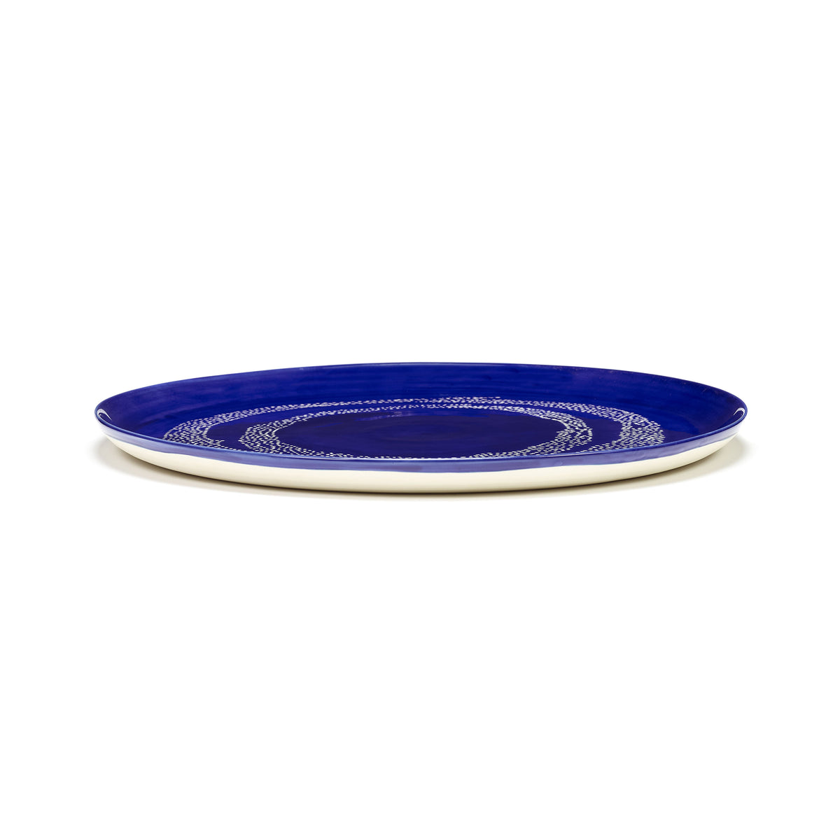Lapis Lazuli Serving Plate with White Dots