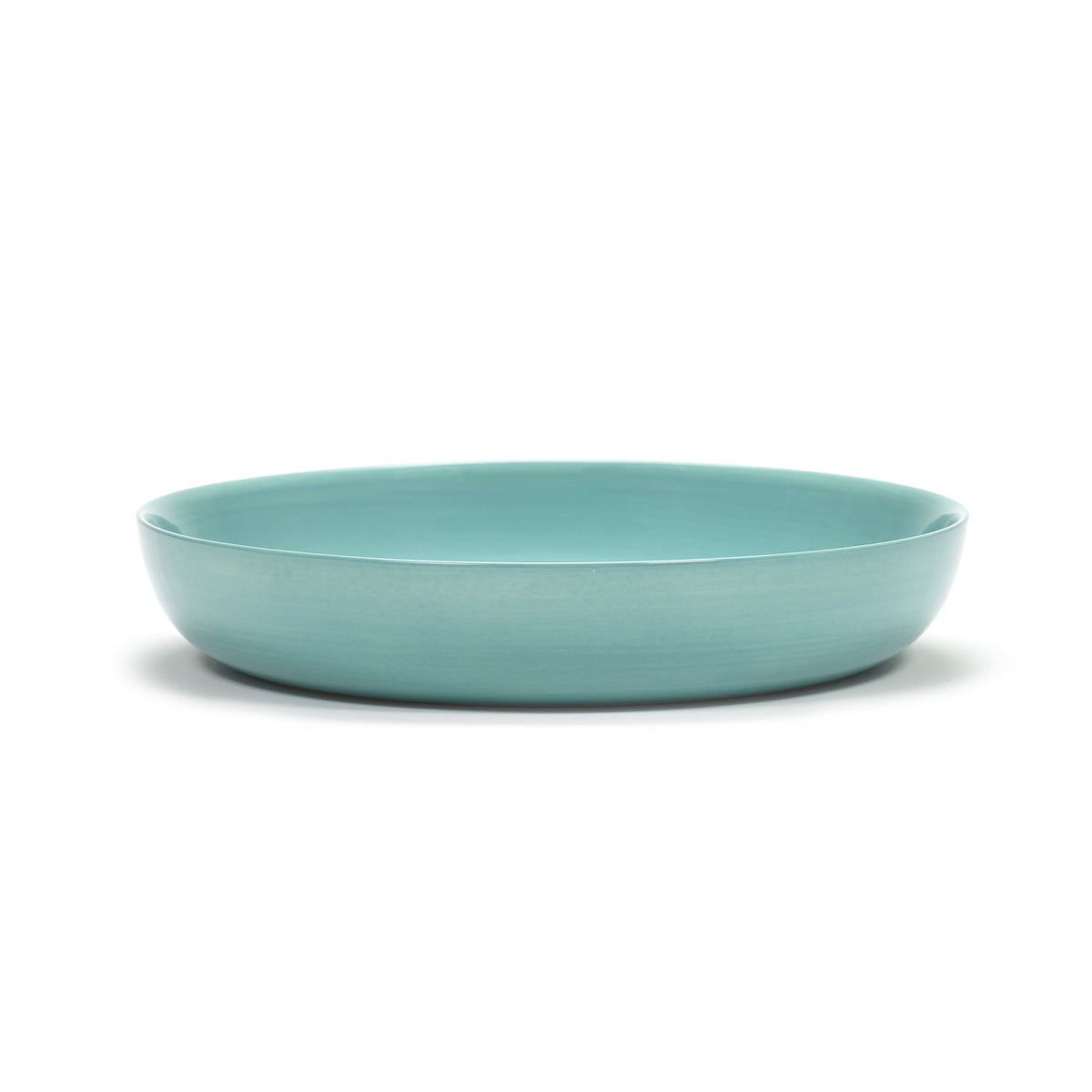 Azure High Plate with Green Artichoke Motif