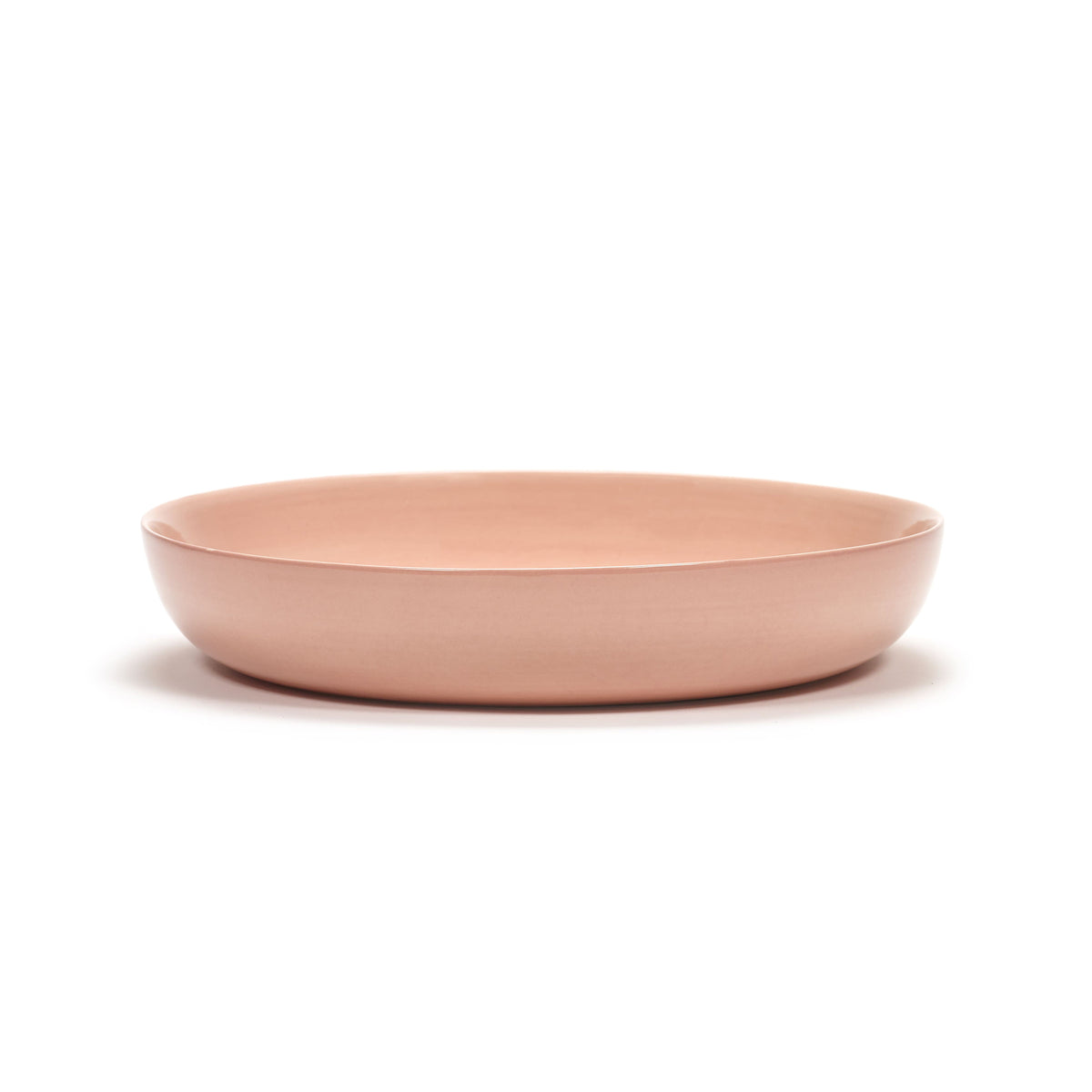 Delicious Pink High Plate with Blue Pepper Motif