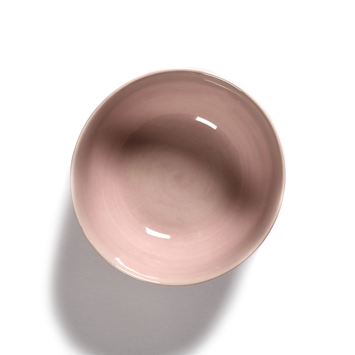 Delicious Pink Bowl with Blue Stripes - S