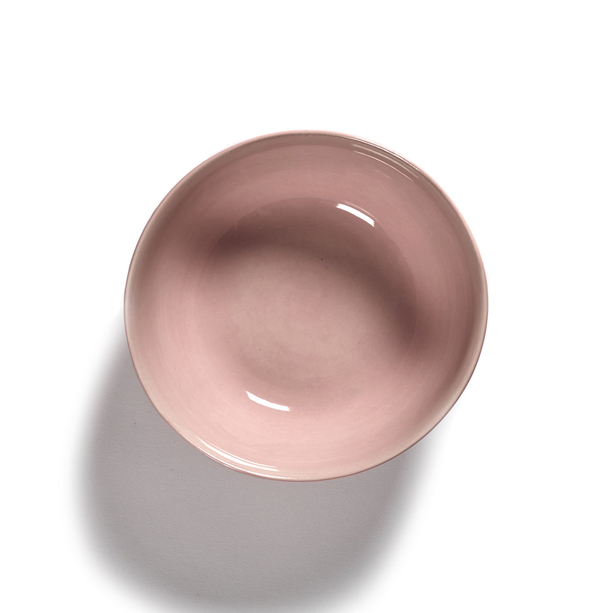 Delicious Pink Bowl with Blue Stripes - L