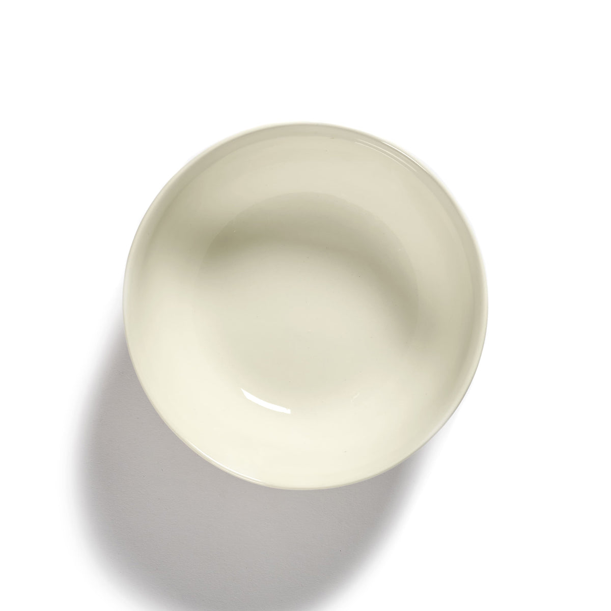 White Bowl with Red Stripes - L