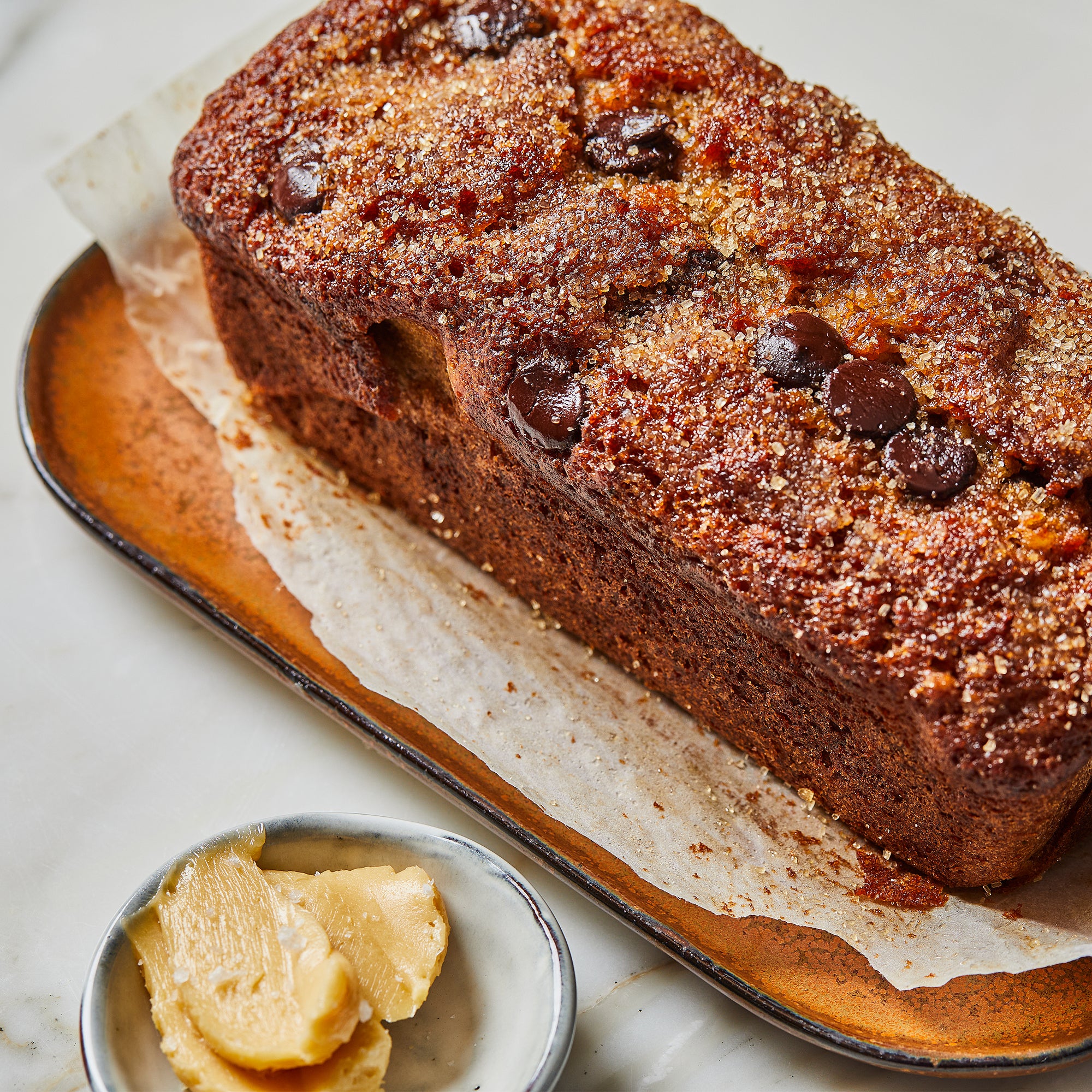 Sour Cream Rice Flour Banana Cake Banana Bread With Tahini Butter