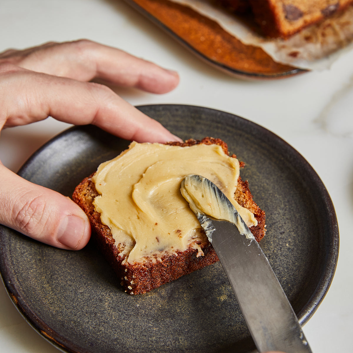 Banana Bread with Tahini Butter