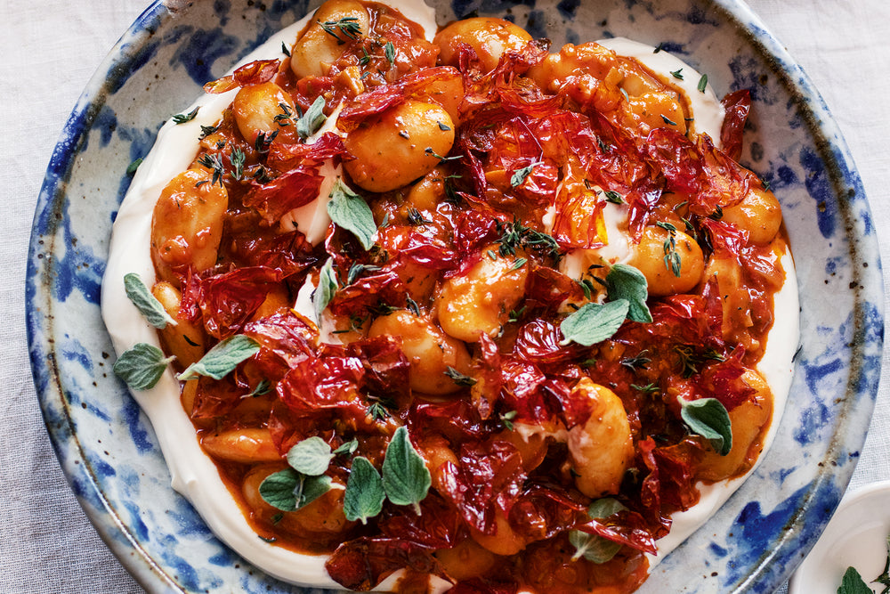 Butter beans with roasted cherry tomatoes-image