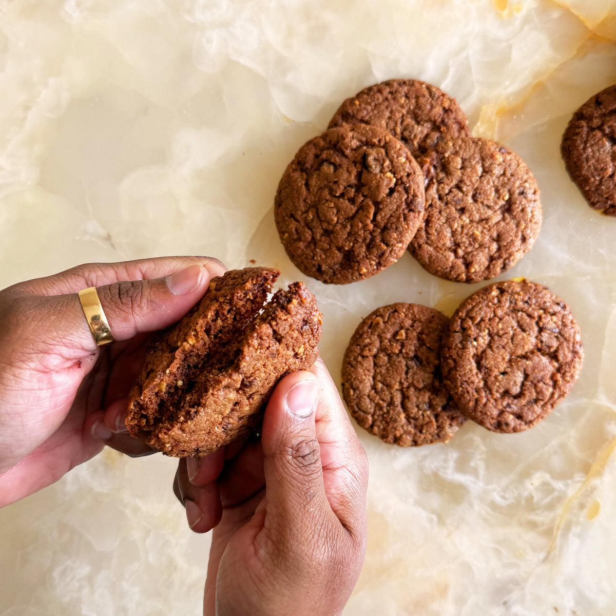 Caramelised Hazelnut and Chocolate Cookies