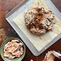 Date and oat soda bread with salted date butter
