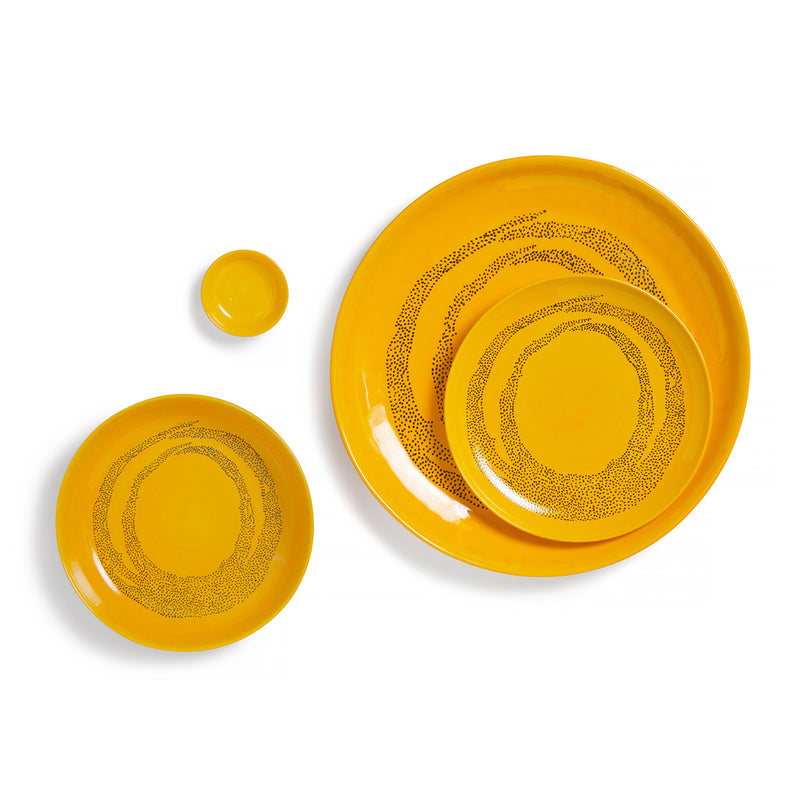 Yellow and Black Dot Collection - 9 Piece Set