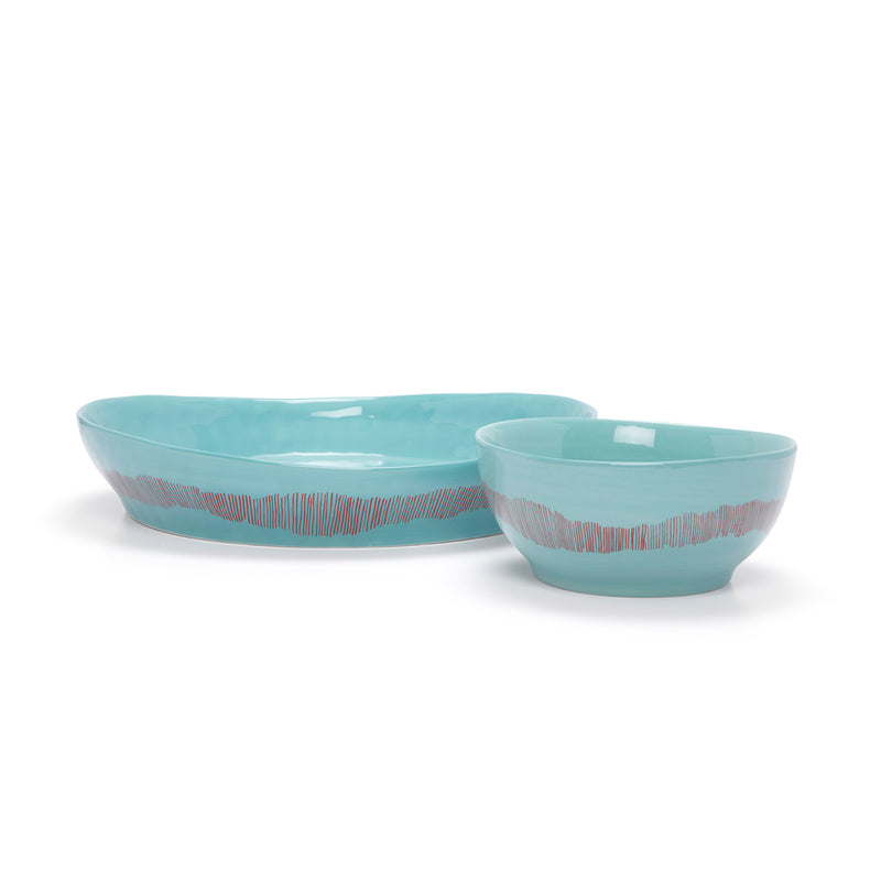 Azure Serving Plate Collection - 5 Piece Set