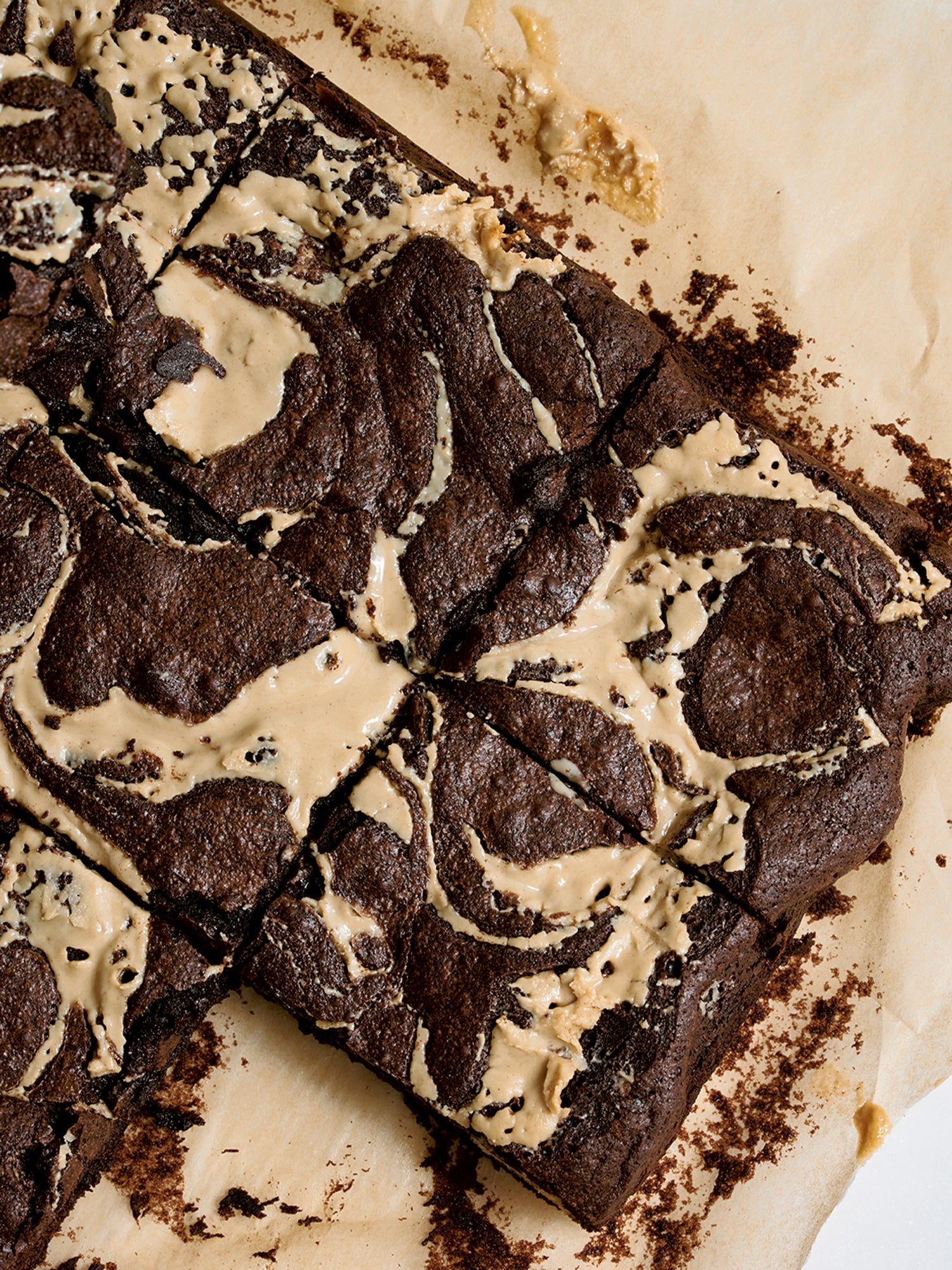 Tahini and halva brownies