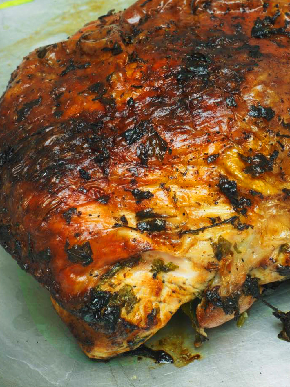 Marinated turkey breast with cumin, coriander and white wine