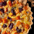 Membrillo and stilton quiche