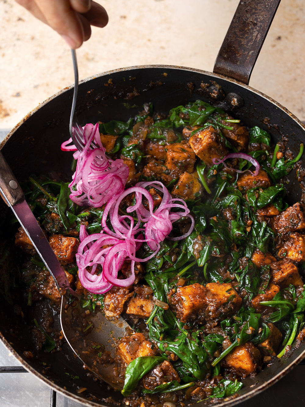 Noor’s black lime tofu