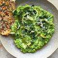 Pea and horseradish dip with pickled ginger