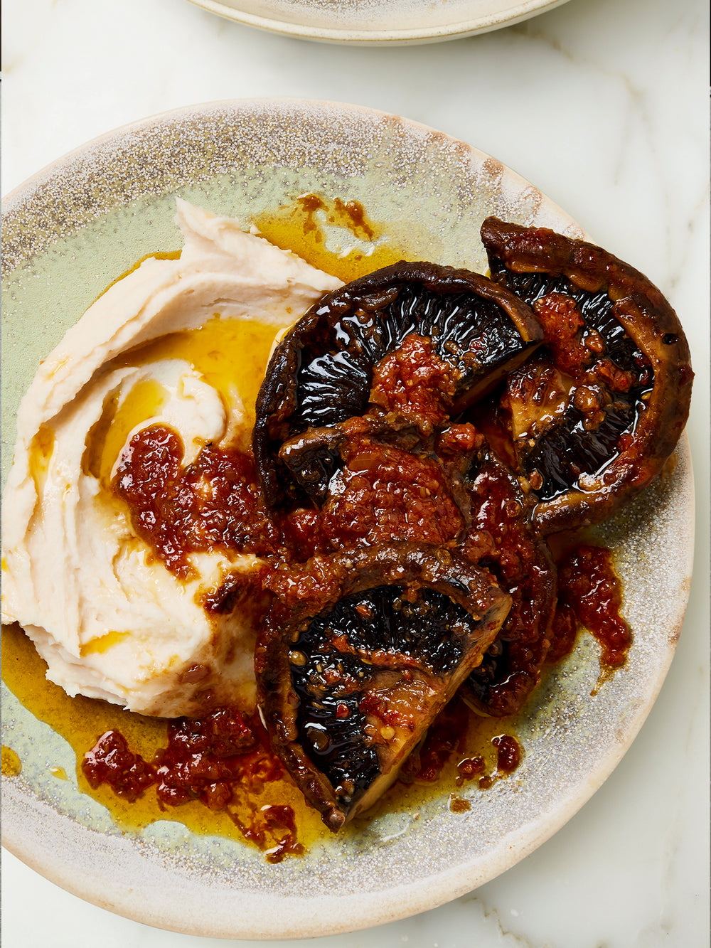 Portobello steaks and butter bean mash-image