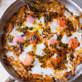 Potato and gochujang braised eggs