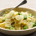 Sagnarelli with wild broad beans and lemon