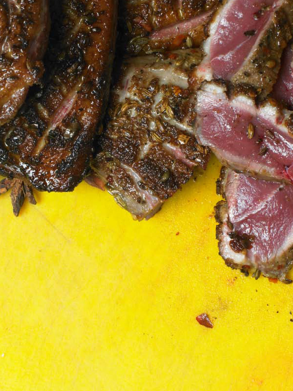 Seared duck breast with blood orange and star anise