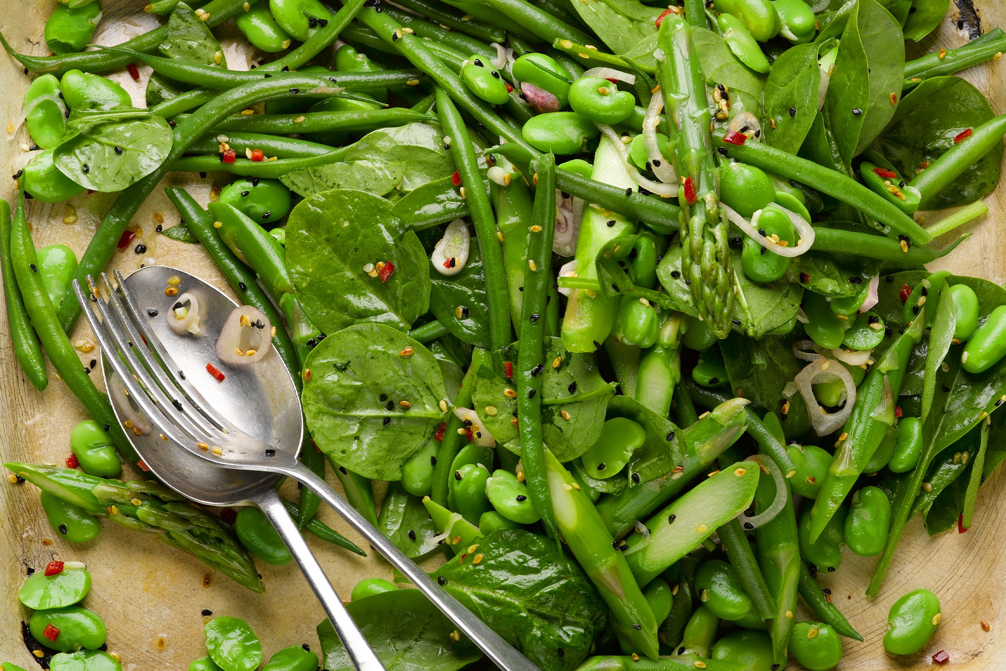 green beans with orange mustard dressing ottolenghi Spring Bean Salad with Orange and Hazelnuts  Cucina Magia