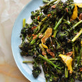 Sprouting broccoli with anchovies and lemon oil