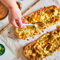 Sweet and smokey cheesy garlic bread