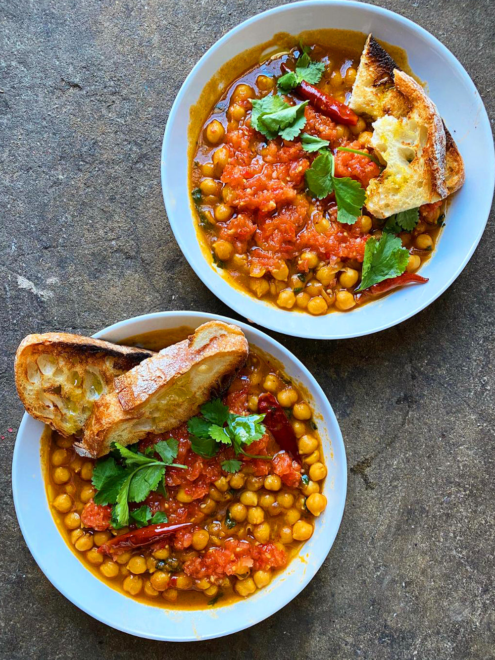 Tamarind and tomato braised chickpeas