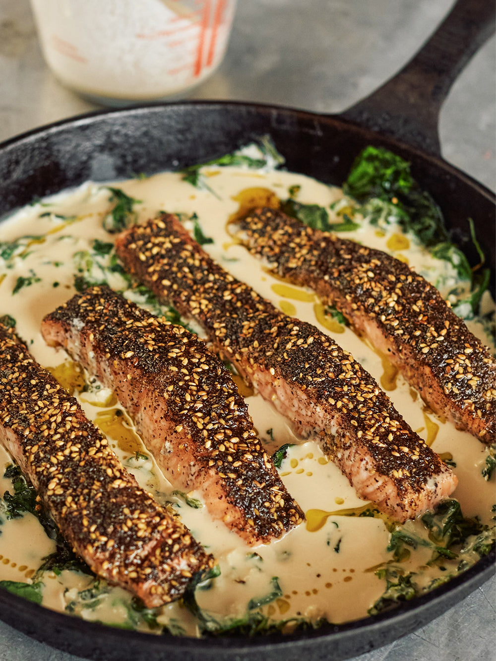 Za'atar salmon and tahini-image