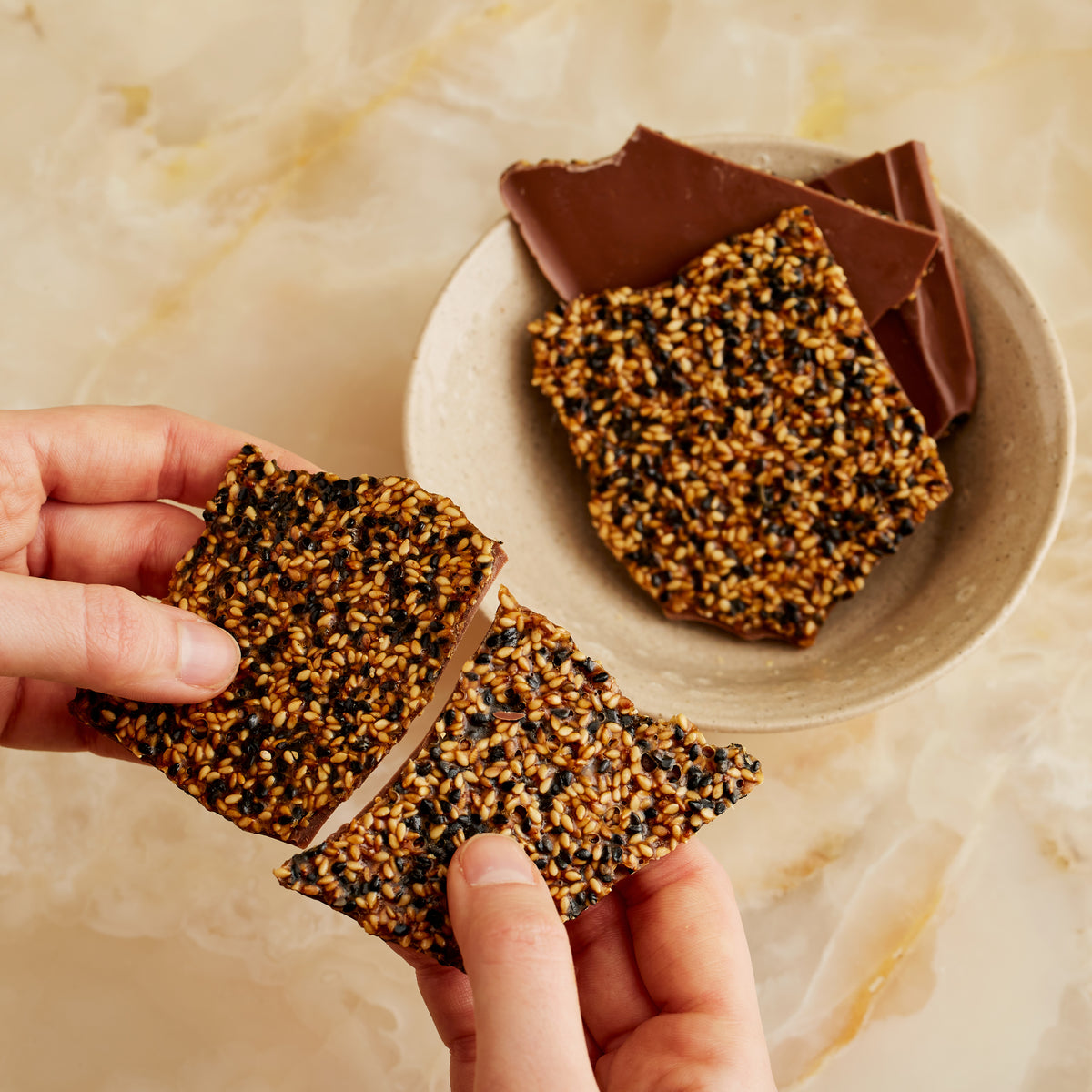 Sesame Chocolate Brittle