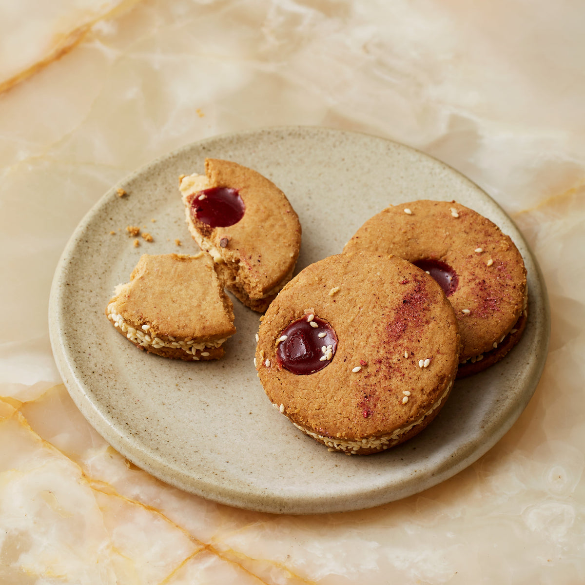 Tahini Linzer Rounds