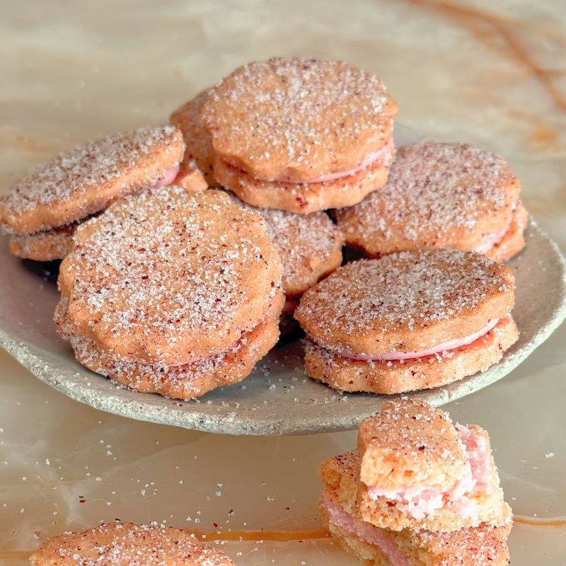 Strawberry and Sumac Almond Shortbread