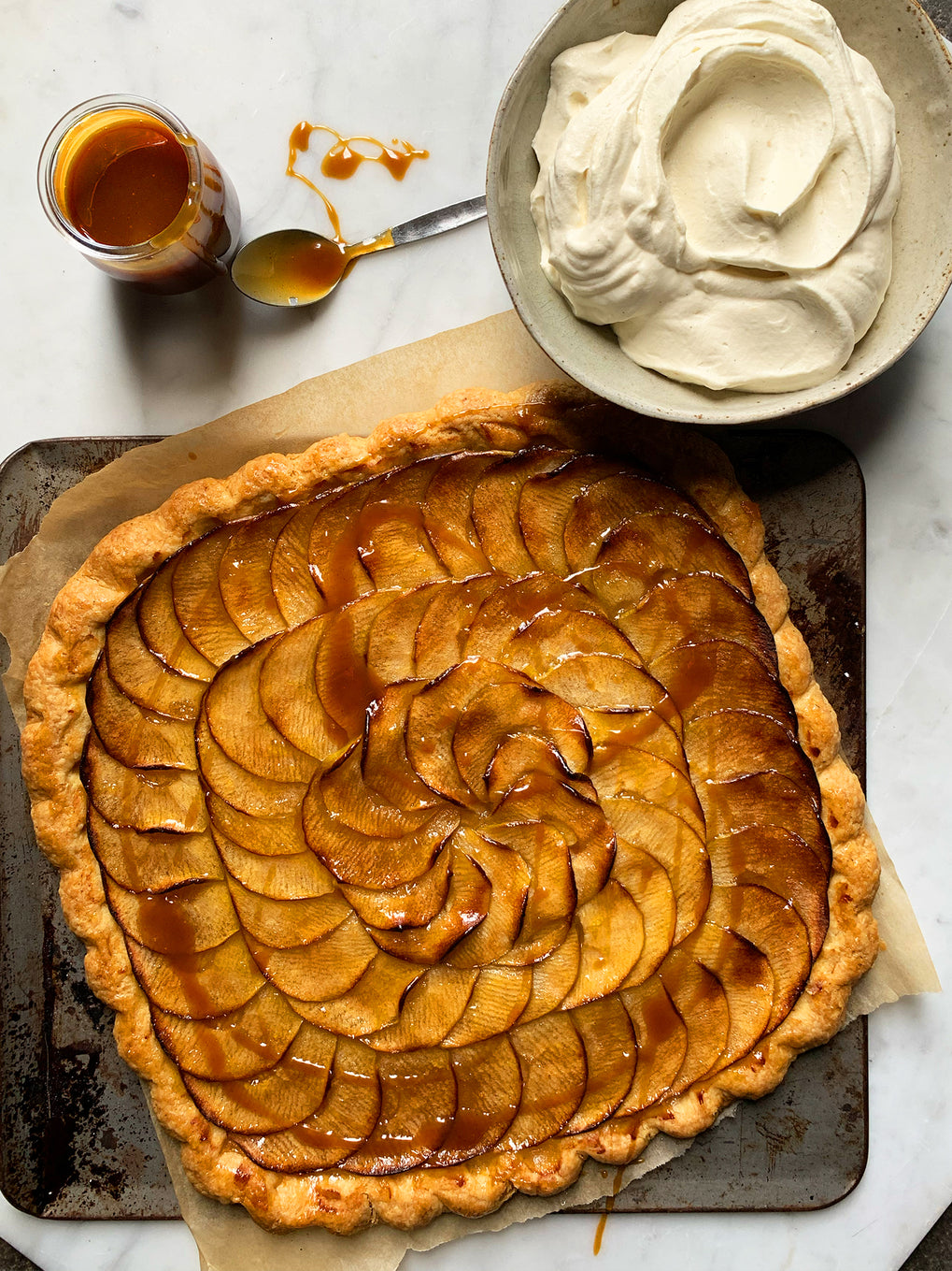 Apple butter galette