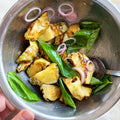 Jarred artichoke salad with almond tarator