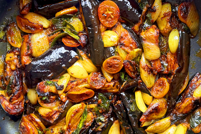 Wambatu Moju (a Sinhalese inspired aubergine pickle)
