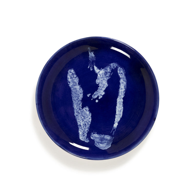 Lapis Lazuli Plate with White Pepper Motif - S