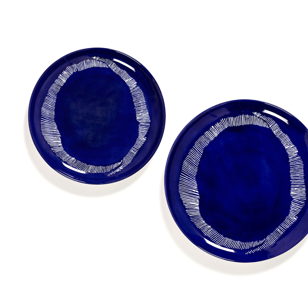 Lapis Lazuli Plate with White Stripes - M