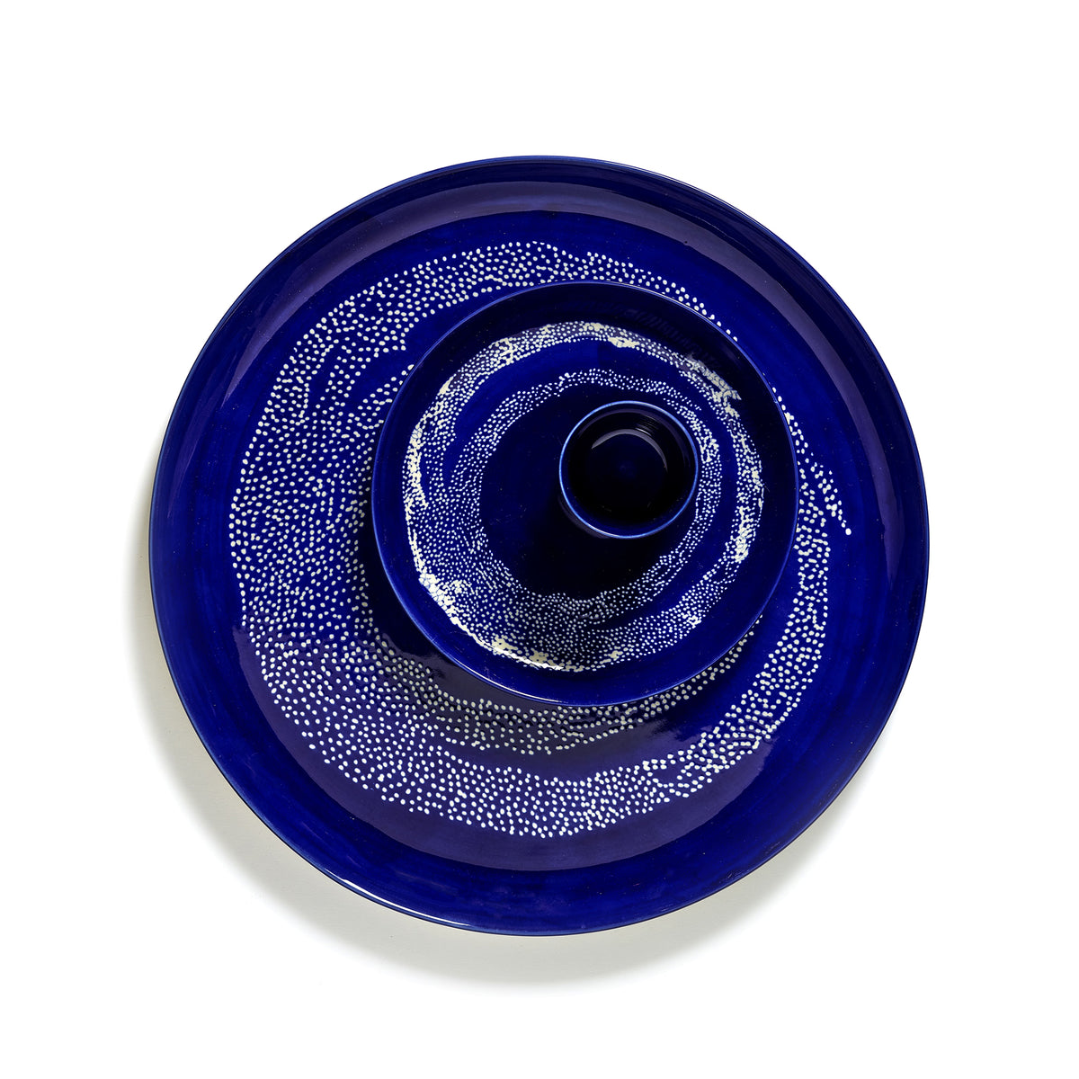 Lapis Lazuli Plate with White Dots - L
