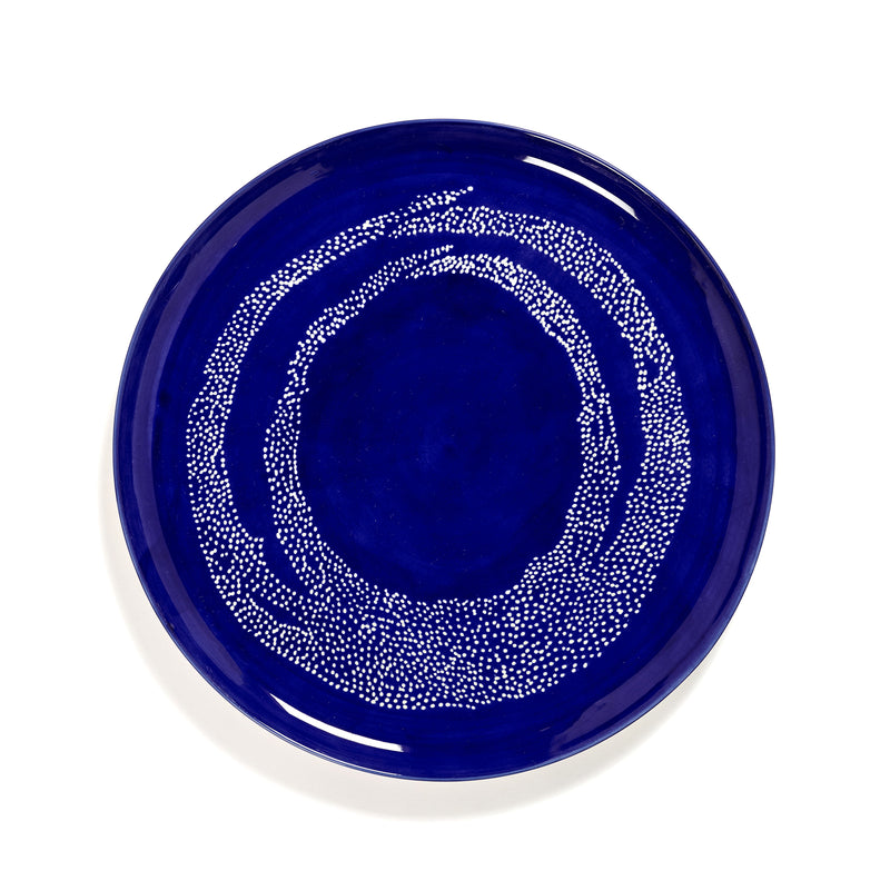 Lapis Lazuli Serving Plate with White Dots