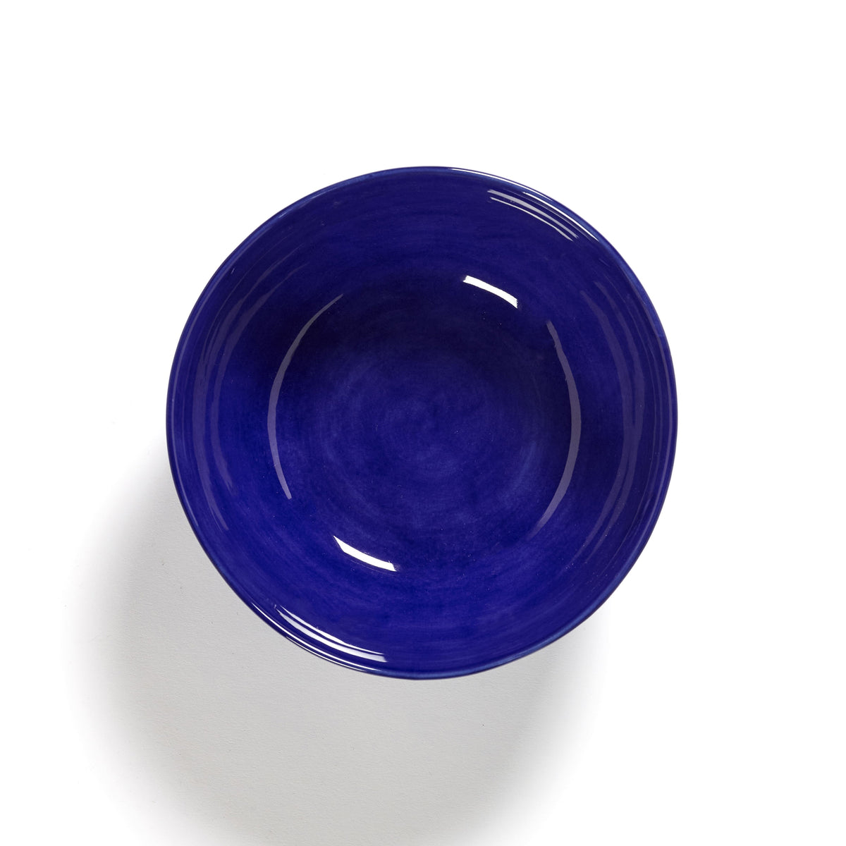 Lapis Lazuli Bowl with White Stripes - L