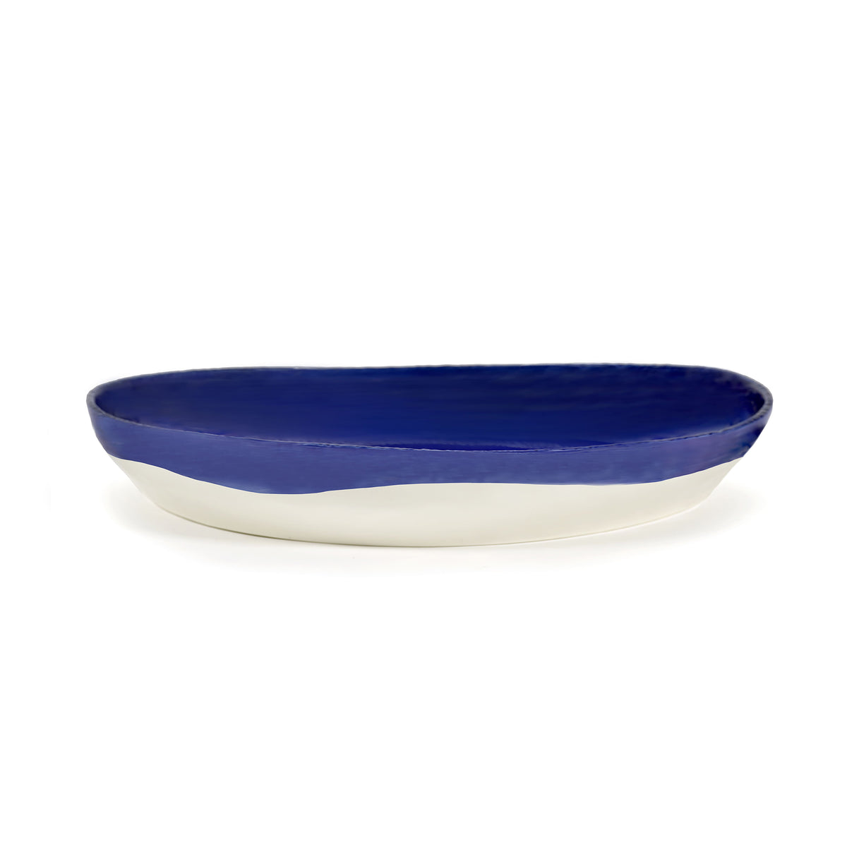Lapis Lazuli High Side Serving Plate with White Dots