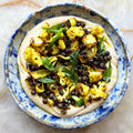 Black and white hummus