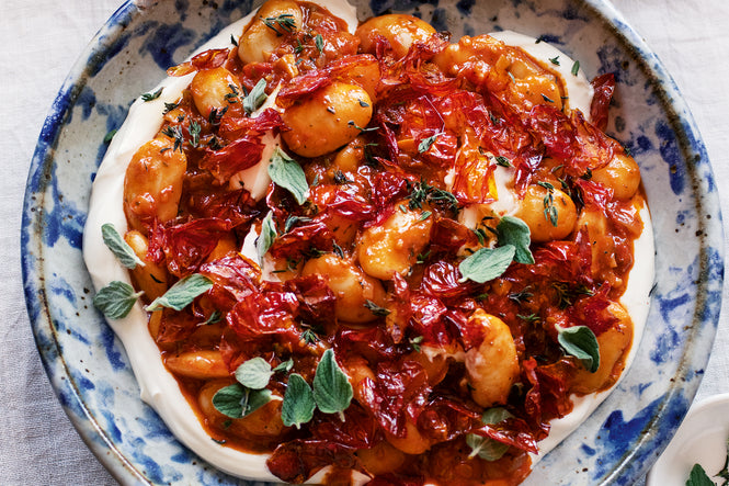 Butter beans with roasted cherry tomatoes