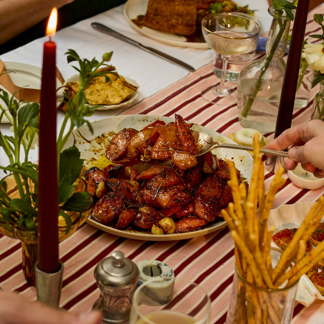 Bourbon glazed carrots with ginger and rosemary 