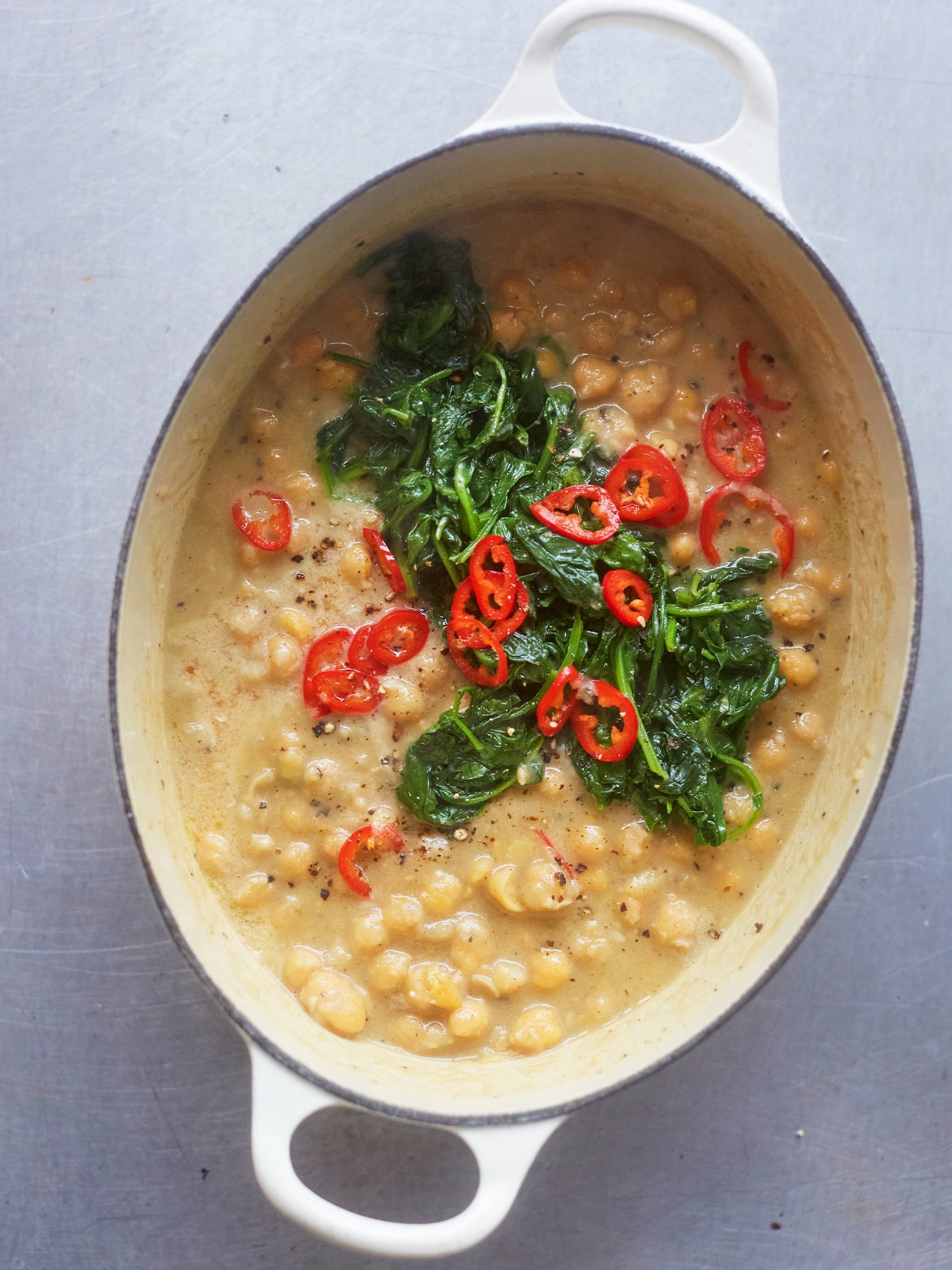 Chickpeas cacio e pepe