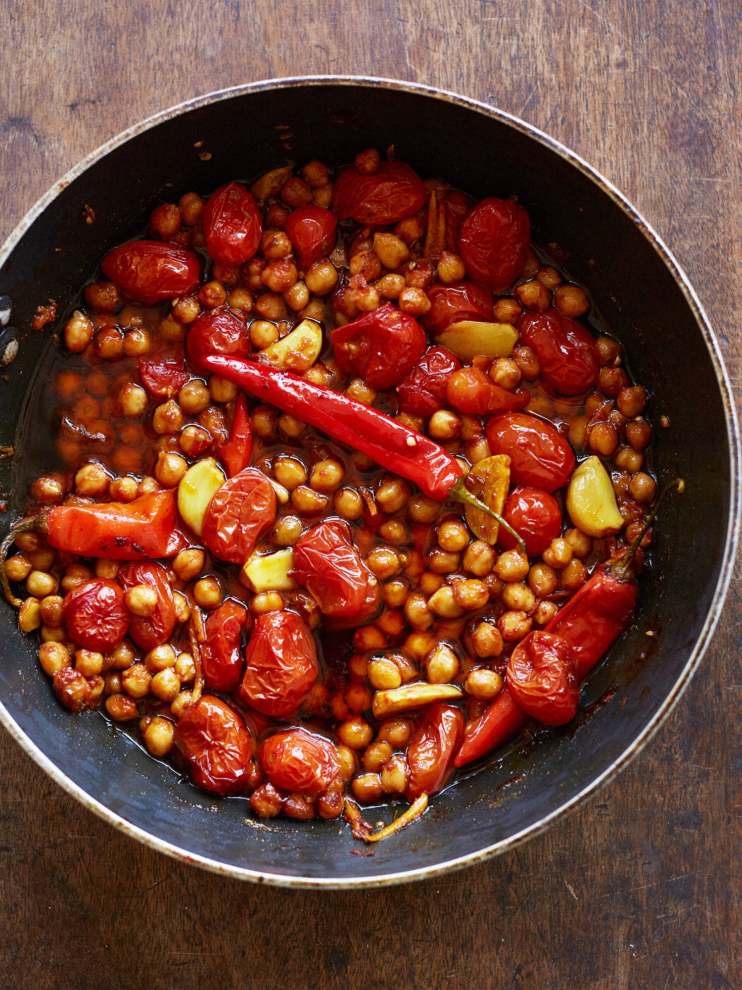 Confit tandoori chickpeas