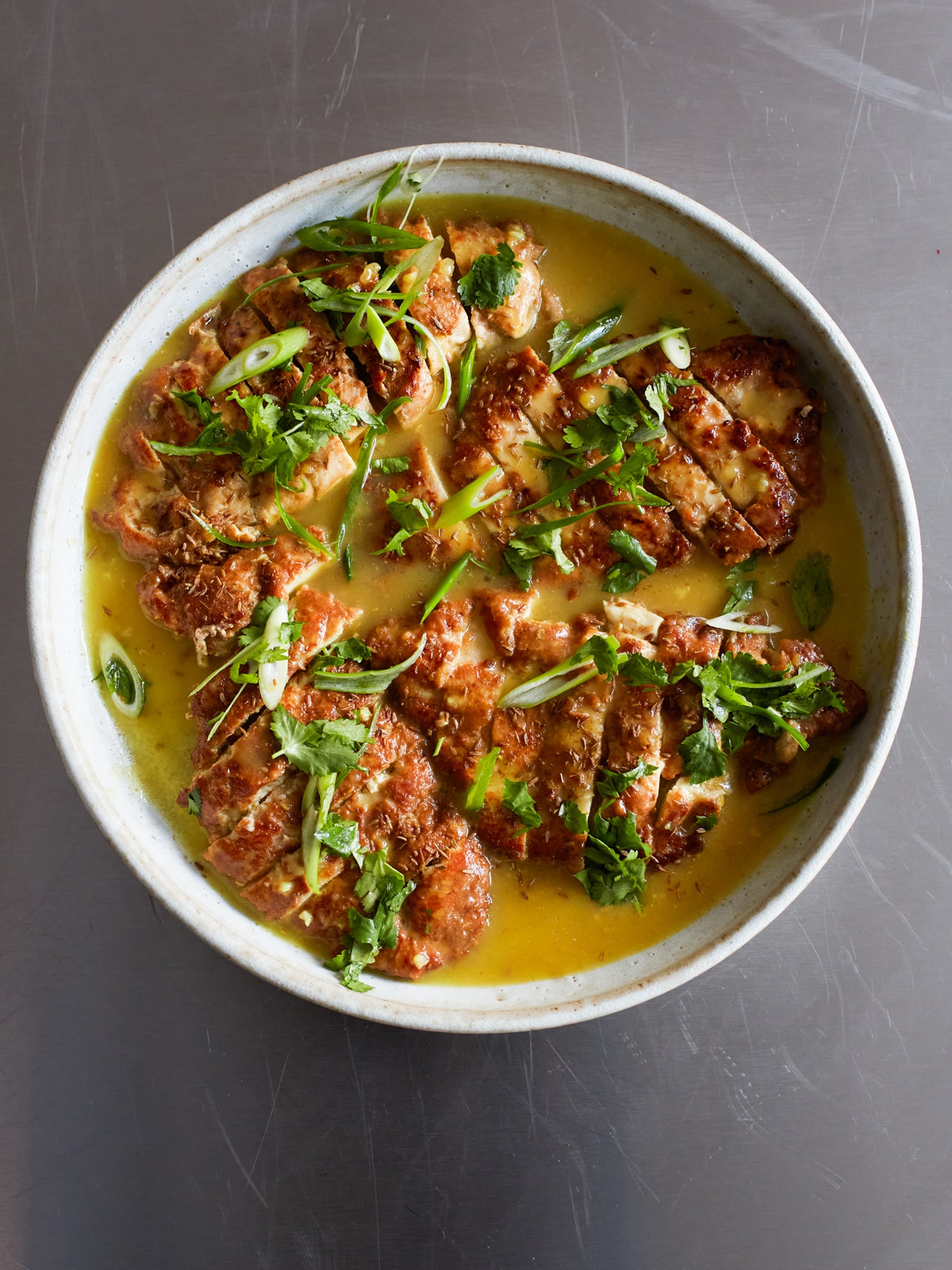 Double lemon chicken with cheat's preserved lemon