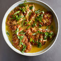 Double lemon chicken with cheat's preserved lemon