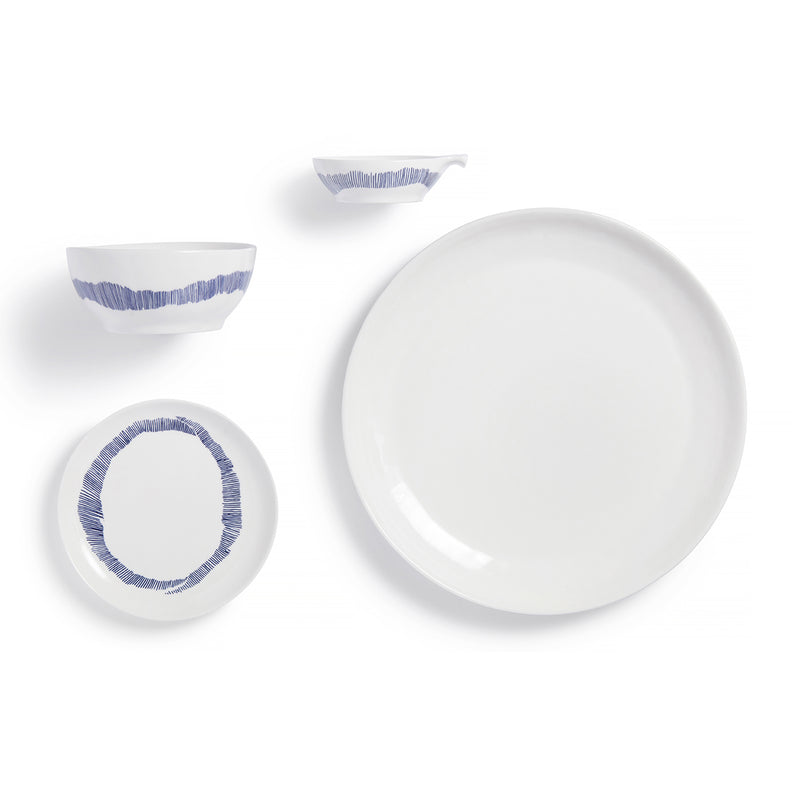 White and Blue Stripe Collection - 13 Piece Set