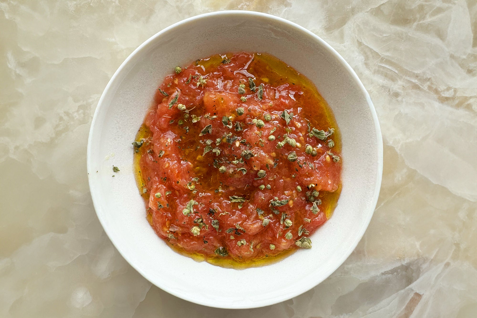 Grated tomato dip