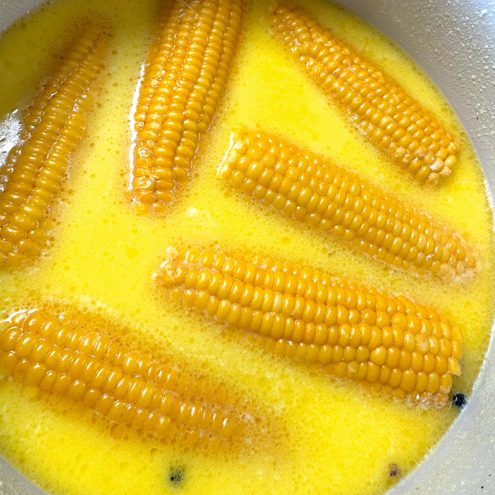 Butter bath corn with gunpowder 